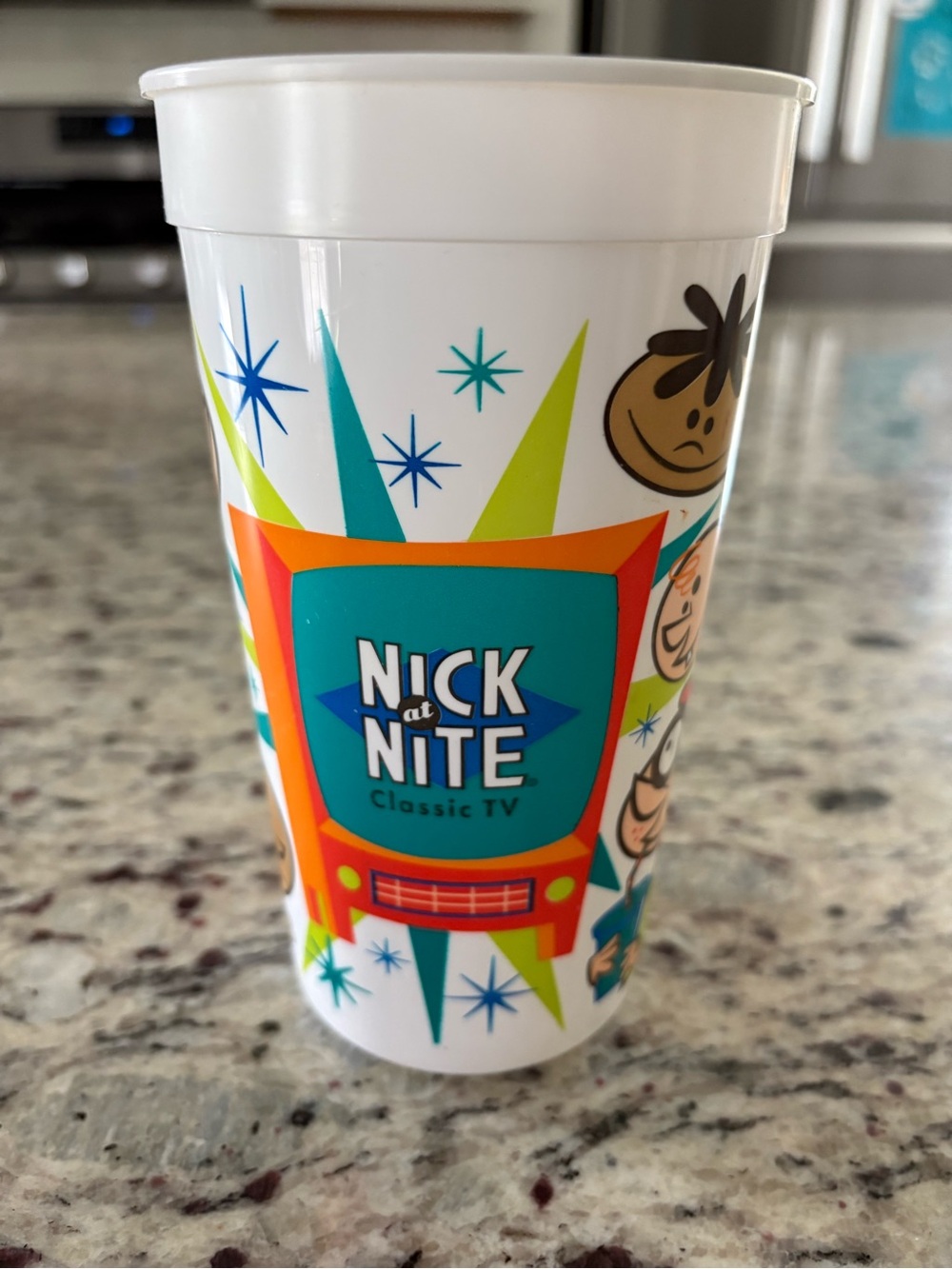 Nick at Nite Retro TV Logo Plastic Cup - Nickelodeon Vintage Tumbler